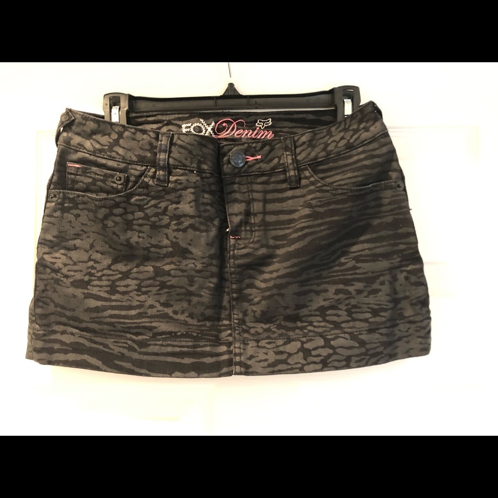 Fox Denim Skirt